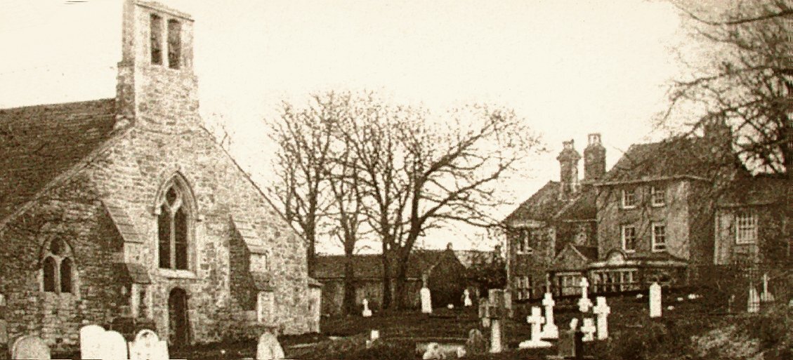 early 20th century image of St Peter&#39;s Church and Rectory 