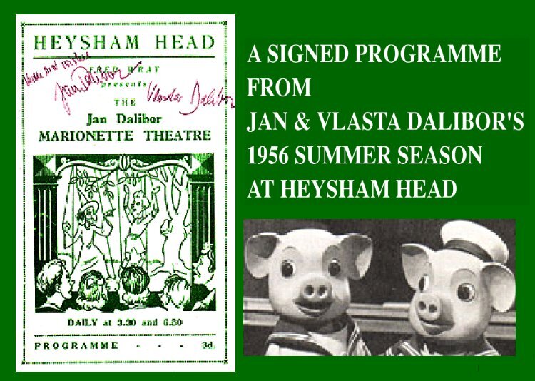 Puppet show Programme Cover